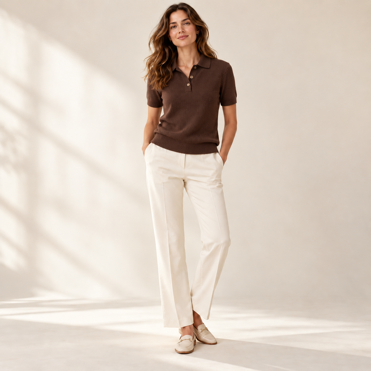 Women’s Textured Knit Polo